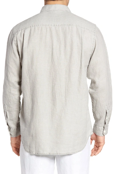 Shop Tommy Bahama 'sea Glass Breezer' Original Fit Linen Shirt In Light Grey