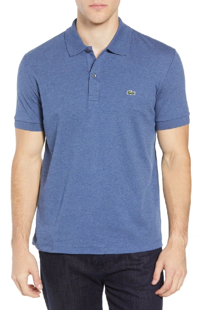 Shop Lacoste Jersey Interlock Regular Fit Polo In Cruise Chine