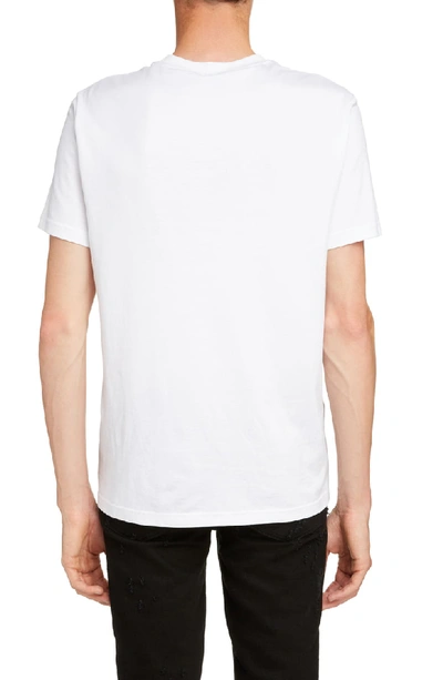 Shop Givenchy Vertical Logo Embroidered T-shirt In White