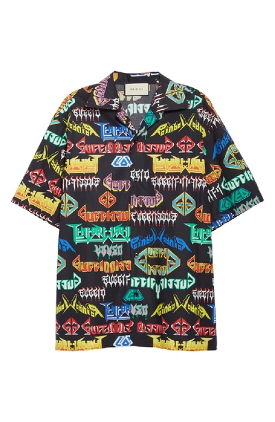 Shop Gucci Metal Mix Sport Shirt In Black Multicolor