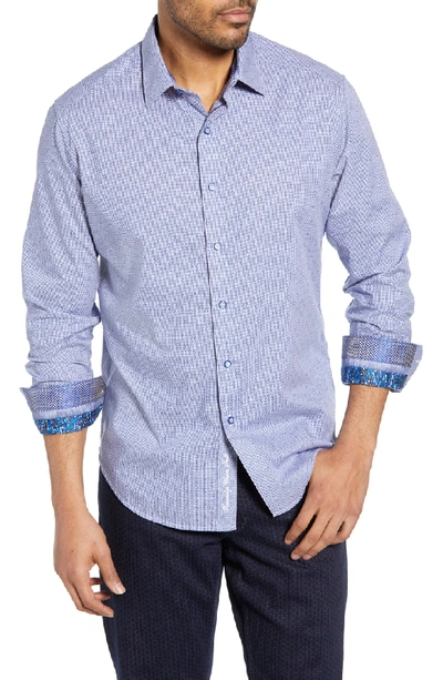 Shop Robert Graham Perran Classic Fit Cotton Shirt In Blue