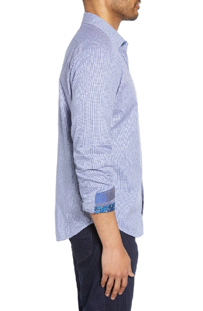 Shop Robert Graham Perran Classic Fit Cotton Shirt In Blue