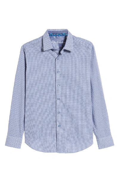 Shop Robert Graham Perran Classic Fit Cotton Shirt In Blue