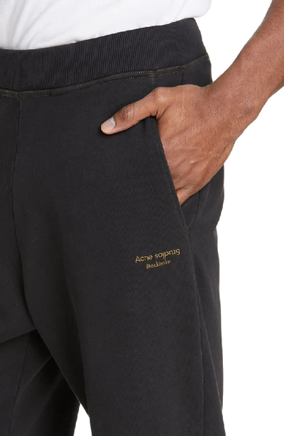 Shop Acne Studios Franco Slim Fit Sweatpants In Black