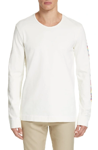 Shop Maison Margiela Long Sleeve Graphic T-shirt In Off White