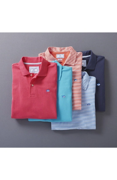 Shop Southern Tide Skipjack Micro Pique Stretch Cotton Polo In Ocean Channel