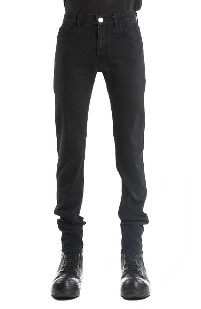 Raf Simons Patch Detail Straight Leg Jeans In Black | ModeSens
