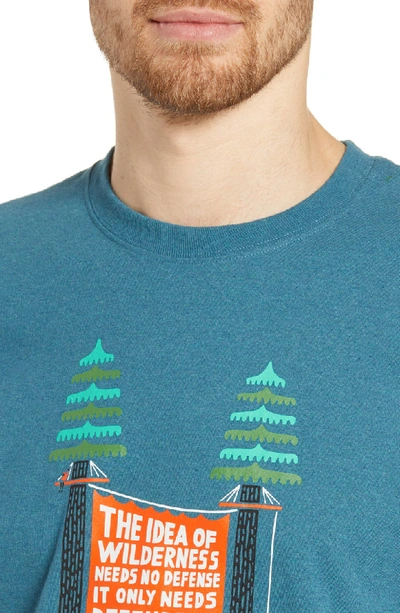 Shop Patagonia Treesitters Responsibili-tee Graphic T-shirt In Tasmanian Teal