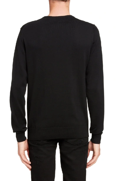 Shop Givenchy Tonal Vertical Logo Sweater In Black