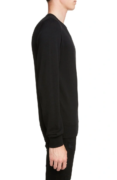 Shop Givenchy Tonal Vertical Logo Sweater In Black