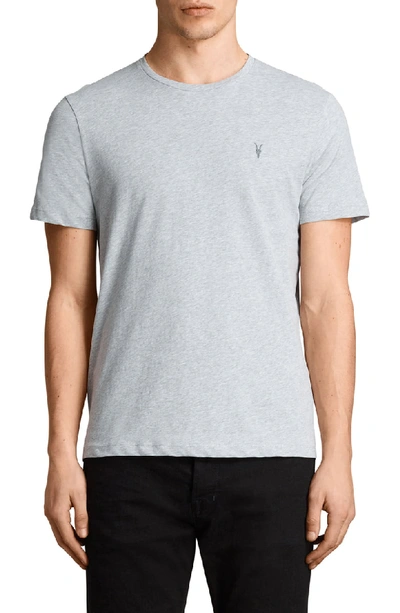 Shop Allsaints Brace Tonic Slim Fit Crewneck T-shirt In Grey Marl