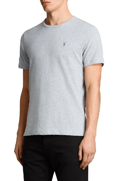Shop Allsaints Brace Tonic Slim Fit Crewneck T-shirt In Grey Marl