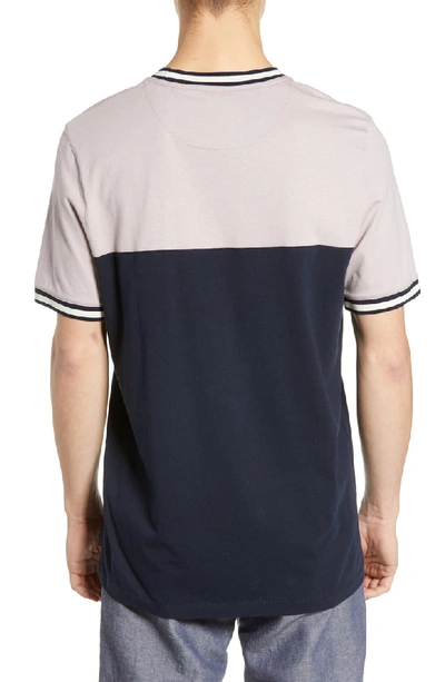 Shop Ted Baker Silva Slim Colorblock T-shirt In Dusky Pink