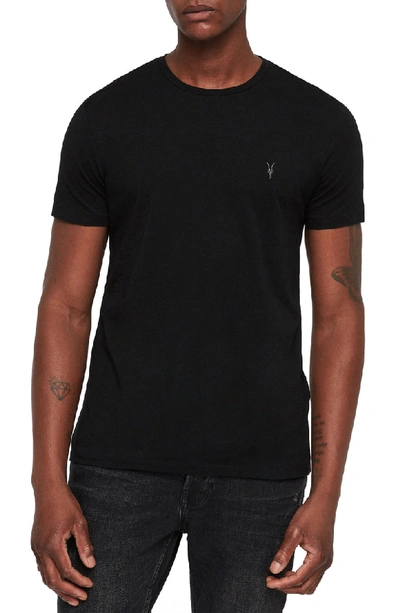 Shop Allsaints Tonic Slim Fit Crewneck T-shirt In Jet Black