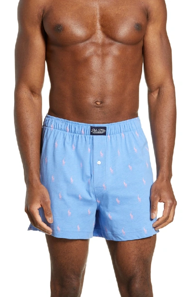 Shop Polo Ralph Lauren Cotton & Modal Boxers In Harbor Island Blue