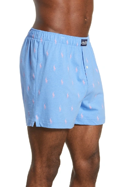 Shop Polo Ralph Lauren Cotton & Modal Boxers In Harbor Island Blue