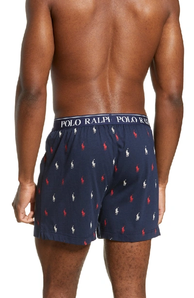 Shop Polo Ralph Lauren Cotton & Modal Boxers In Cruise Navy/ Red/ White