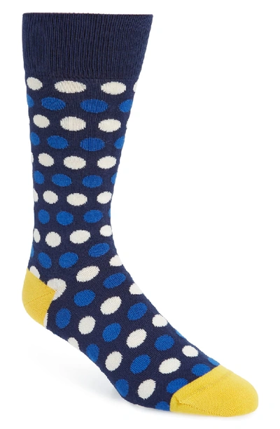 Shop Paul Smith Dot Stripe Socks In Navy
