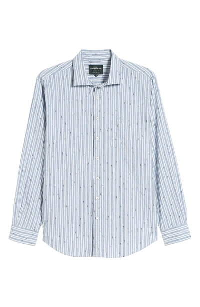 Shop Rodd & Gunn Webber Regular Fit Stripe Shirt In Stonewash