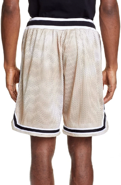 Shop John Elliott Tie Dye Mesh Basketball Shorts In Olive X Mojave