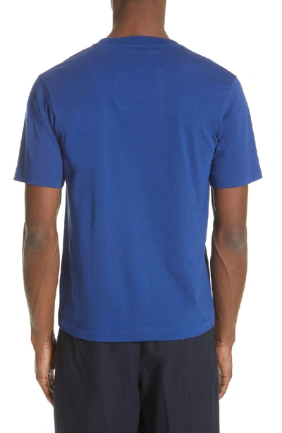 Shop Dries Van Noten Welle Wave Print T-shirt In Blue