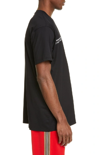 Shop Burberry Deer Print T-shirt In Black