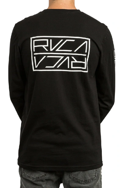 Shop Rvca Reflector Long Sleeve Pocket T-shirt In Black