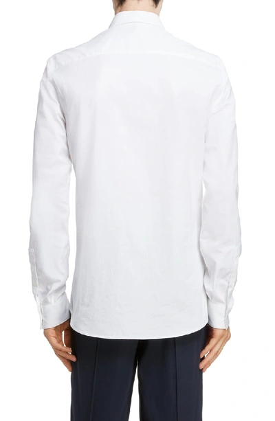 Shop Kenzo Slim Fit Logo Print Shirt In White