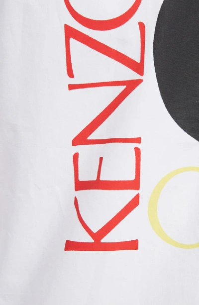 Shop Kenzo Slim Fit Logo Print Shirt In White