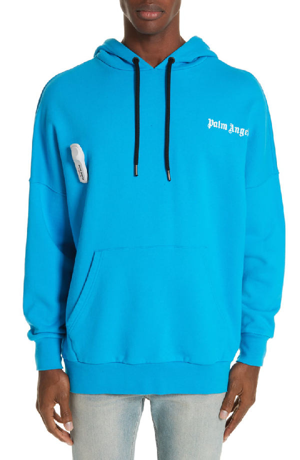 palm angels hoodie light blue