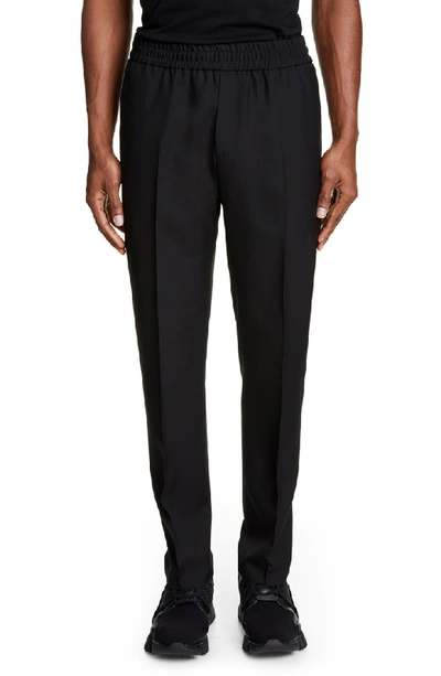 Shop Givenchy Logo Wool Pants In Black