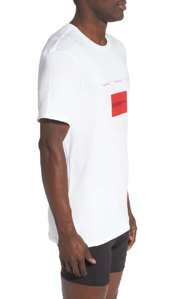Shop Calvin Klein Crewneck T-shirt In White