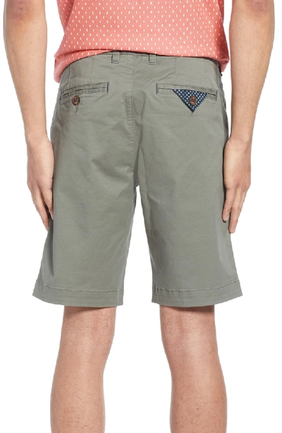 Shop Ted Baker Selshor Slim Chino Shorts In Olive