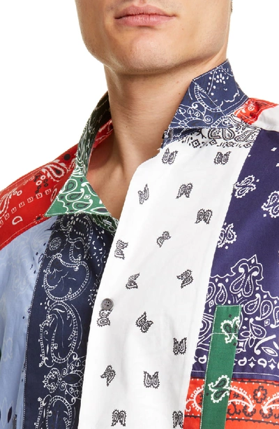 Loewe Asymmetrical Bandana Patchwork Shirt In Multicolor | ModeSens