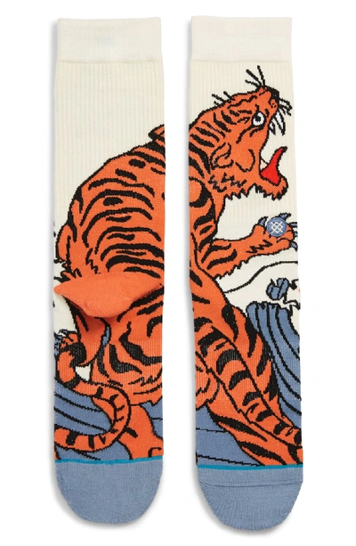 Stance Men's Bad Choices Tiger-knit Socks In White | ModeSens