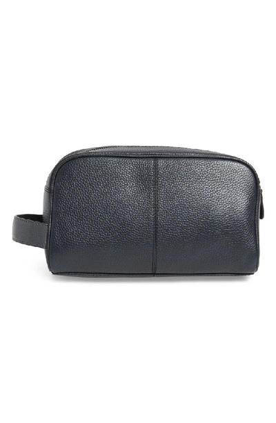 Shop Ted Baker Leather Travel Kit In Navy