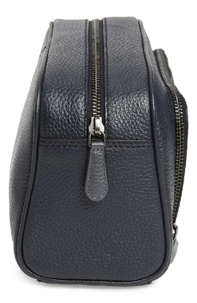 Shop Ted Baker Leather Travel Kit In Navy