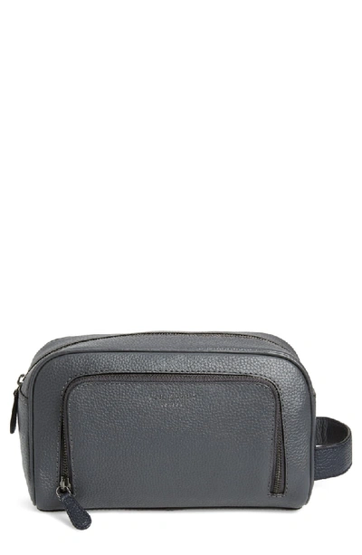Shop Ted Baker Leather Travel Kit In Grey