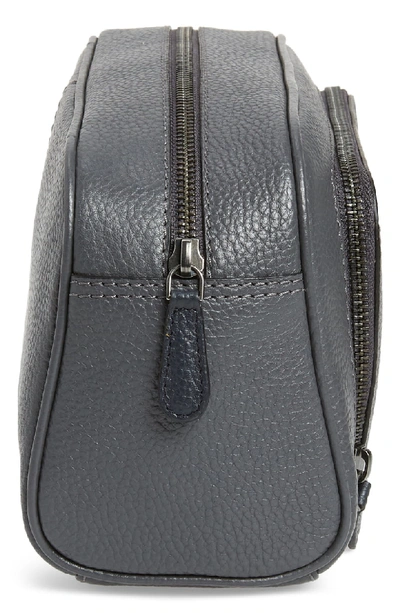 Shop Ted Baker Leather Travel Kit In Grey