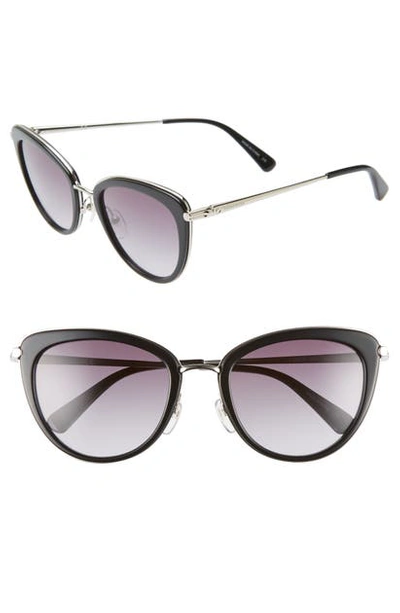 Shop Longchamp Roseau 54mm Cat Eye Sunglasses In Black