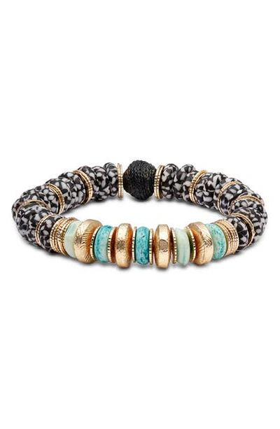 Shop Akola Selsky Beaded Bracelet In Teal