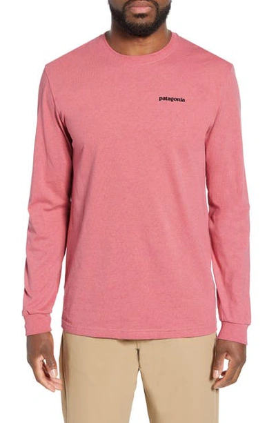 Shop Patagonia Responsibili-tee Long Sleeve T-shirt In Sticker Pink