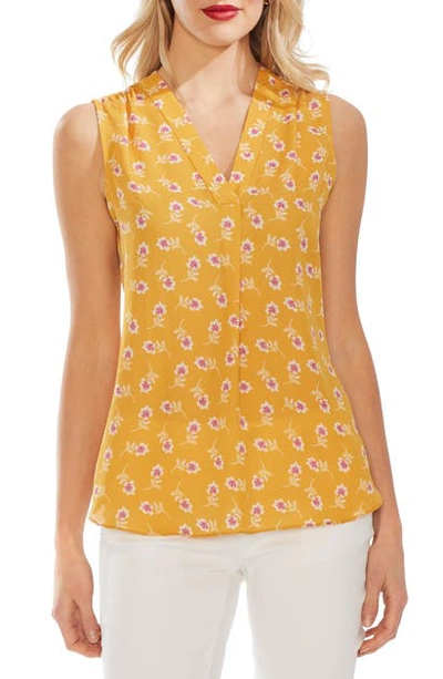 Shop Vince Camuto Floral Getaway Top In Amber Sun