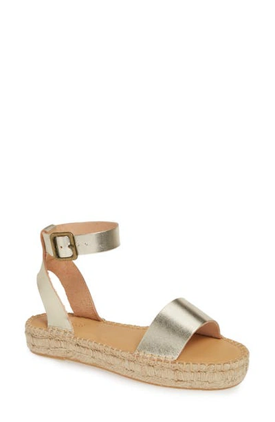 Shop Soludos Cadiz Espadrille Sandal In Platinum