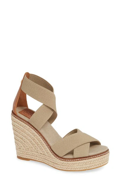 Shop Tory Burch Frieda Espadrille Wedge Sandal In Natural/ Tan