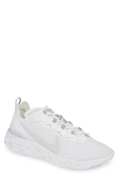 Shop Nike React Element 55 Se Sneaker In White/ Pure Platinum