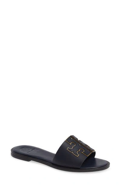 Shop Tory Burch Ines Slide Sandal In Perfect Navy/ Gold