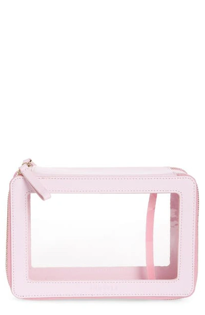 Shop Truffle Jumbo Clarity Jetset Cosmetics Case In Pink