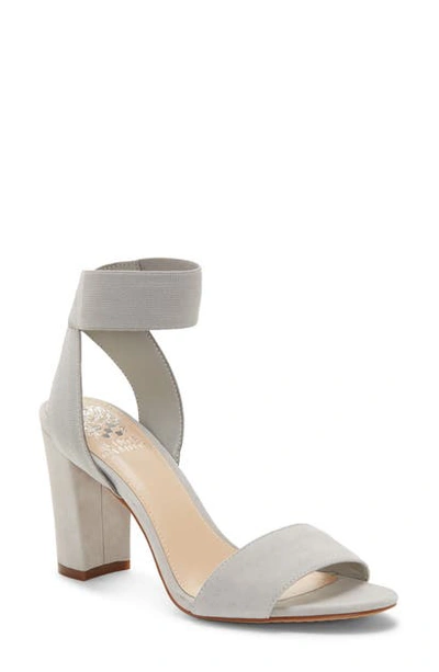 Shop Vince Camuto Ankle Strap Sandal In Stones Throw Suede