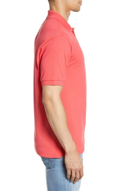 Shop Lacoste L1212 Regular Fit Pique Polo In Sirop Pink